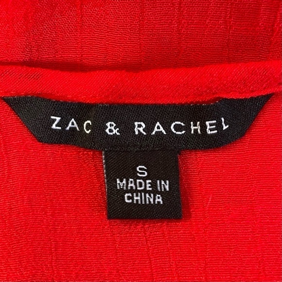 NEW Zac & Rachel Red Tunic Tassel Size Small - Picture 6 of 6